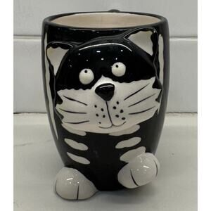 Burton and Burton black and White Cat Halloween Mug